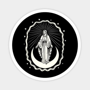 Assumption of Mary – Blessed Virgin on Crescent Moon Magnet